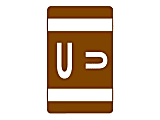 Smead® ACCS Alphaz® Permanent Color-Coded Label Refill Pack, U, Dark Brown, Pack Of 100 1 thumbnail image