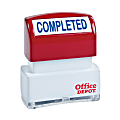Office Depot® Brand Pre-Inked Message Stamp, "Completed", Blue 1 thumbnail image