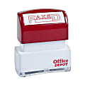 Office Depot® Brand Pre-Inked Message Stamp, "Faxed", Red