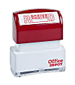 Office Depot® Brand Pre-Inked Message Stamp, "Received", Red