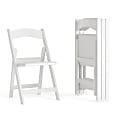 Flash Furniture HERCULES Series Resin Folding Chairs, White, Set Of 4 Chairs 1 thumbnail image
