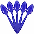 JAM PAPER Big Party Pack of Premium Plastic Spoons, Royal Blue, 100 Disposable Spoons/Box  1 thumbnail image