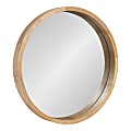 Uniek Kate And Laurel Hutton Round Mirror, 22”H x 22”W x 2-3/16”D, Natural 1 thumbnail image
