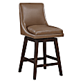 Office Star Allingham Swivel Counter Stool, Dark Walnut/Molasses