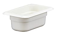 Cambro Camwear GN 1/9 Size 2" Food Pans, White, Set Of 6 Pans