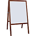 Flipside Dark Frame Signage Easel - Stained White/Black Surface - Hardwood Frame - Rectangle - 1 Each 1 thumbnail image