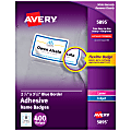 Avery® Flexible Name Badge Labels, 5895, 2 1/3" x 3 3/8", White With Blue Border, Box Of 400 1 thumbnail image