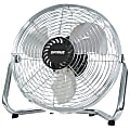 Optimus 12" 3-Speed Industrial-Grade High-Velocity Fan With Chrome Grill, 15-3/8" x 14"