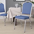 Flash Furniture HERCULES Series Crown Back Stacking Banquet Chair, Blue/Silver