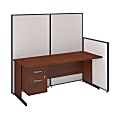 Bush Business Furniture ProPanels C-Leg Desk With 3/4-Pedestal, 67 1/16"H x 37 15/16"W x 74"D, Light Gray, Standard Delivery 1 thumbnail image