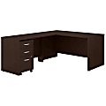 Bush Business Furniture 60"W L-Shaped Corner Desk With 3-Drawer Mobile File Cabinet, Mocha Cherry, Standard Delivery 1 thumbnail image