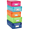 Whitmor Storage Case, External Dimensions: 11.8"L x 7.3"W x 3.8"H, Plastic, For File, Document, 5 1 thumbnail image