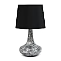 Simple Designs Mosaic Tile Table Lamp, 9 1/4"H, Black 1 thumbnail image