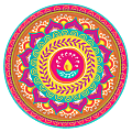 Amscan Paper Diwali Round Plates, 10-1/2", 4 Per Pack, Case Of 8 Packs 1 thumbnail image