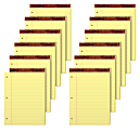 TOPS™ 3-Hole Punched Perforated Writing Pads, 8 1/2" x 11 3/4", Legal Ruled, 50 Sheets, Canary, Pack Of 12 Pads 1 thumbnail image