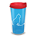 Tervis Project Paws Tumbler With Lid, Cat Heartbeat, 16 Oz, Clear/Red 1 thumbnail image