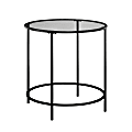 Sauder® Harvey Park Round Side Table, 22"H x 22"W x 22"D, Black/Clear 1 thumbnail image