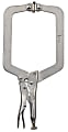 Locking C-Clamps with Swivel Pads, Jaw Opens to 4-1/2 in, 9 in Long