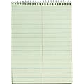 TOPS Green Tint Steno Books - 60 Sheets - Wire Bound - Ruled - 6" x 9" - Green Paper - Hardboard Cover - WireLock - 12 / Pack 1 thumbnail image