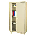 Realspace® 36"W Steel 5-Shelf Cabinet, Putty 1 thumbnail image
