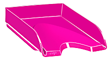 CEP Plastic Gloss Letter Tray, 2-5/8"H x 10-1/8"W x 13-11/16"D, Pretty Pink