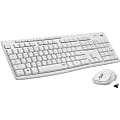 Logitech MK295 Silent Wireless Combo - USB Wireless Wi-Fi/RF - Off White - USB Wireless Wi-Fi Mouse - Off White - AA, AAA - Compatible with Computer for Windows, ChromeOS