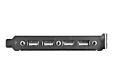 StarTech.com 4 Port USB A Female Slot Plate Adapter - USB panel - 4 pin USB Type A (F) (USBPLATE4) - USB panel - USB (F) to 9 pin IDC (F) 1 thumbnail image