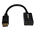 StarTech DisplayPort to HDMI Video Converter, 6", Black