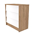 Inval 3-Drawer Dresser, 31”H x 30"W x 15-3/4"D, Amaretto Oak/White