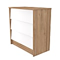 Inval 3-Drawer Dresser, 31”H x 30"W x 15-3/4"D, Amaretto Oak/White 1 thumbnail image
