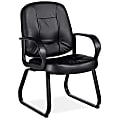 Global® Arno™ Bonded Leather Guest Chair, Black 1 thumbnail image