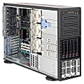 Supermicro SuperChassis SC748TQ-R1400B Chassis - Rack-mountable, Tower - Black - 4U - 8 x Bay - 6 x Fan(s) Installed - 2 x 1400 W - 72 lb - 3 x External 5.25" Bay - 5 x External 3.5" Bay - 7x Slot(s) - 2 x USB(s)
