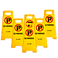 Alpine 2-Sided Fold-Out Floor Safety Signs, Yellow/Black, Pack Of 6 Signs 1 thumbnail image