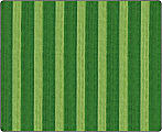 Flagship Carpets Basketweave Stripes Classroom Rug, 10 1/2' x 13 3/16', Green 1 thumbnail image