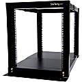 StarTech.com 12U Adjustable 4 Post Server Equipment Open Frame Rack Cabinet 1 thumbnail image