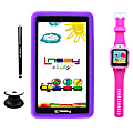 Linsay F7 Tablet, 7" Screen, 2GB Memory, 64GB Storage, Android 13, Kids Pink/Purple