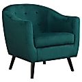 Monarch Specialties Mosaic Velvet Fabric Accent Chair, Emerald Green/Black 1 thumbnail image