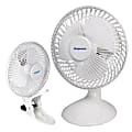 Impress 2-In-1 Clip/Desk Fan, 6"H x 12"W x 6"D, White 1 thumbnail image