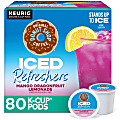 The Original Donut Shop Iced Refreshers Keurig Single Serve K-Cup Pods, Mango Dragonfruit Lemonade, 20 Pods Per Pack, Case Of 4 Packs 1 thumbnail image