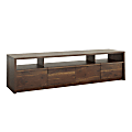 Sauder Harvey Park® Entertainment Credenza With Drawers For TVs Up To 86", 21-1/2"H x 81-1/4"W x 20"D, Grand Walnut®