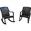 Hanover Orleans Rockers 2-Piece Rocking Chair Set, Brown 1 thumbnail image