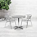 Flash Furniture Round Metal Indoor/Outdoor Table, 27-1/2" x 31-1/2", Silver 1 thumbnail image
