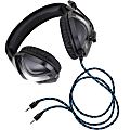 Enhance ENGXH40100BKEW Headset - Stereo - Mini-phone (3.5mm) - Wired - Over-the-head - Binaural - Circumaural - 6.25 ft Cable - Omni-directional Microphone - Black, Silver