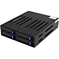 StarTech.com 4 Drive 2.5in Removable SAS SATA Mobile Rack Backplane - 4 x 2.5 - Internal - Serial ATA - Internal - Black 1 thumbnail image