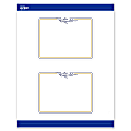 Avery® Print-To-The-Edge Postcards With Sure Feed®, S00-DNK-PRMWC10, 4-1/4" x 5-1/2", Matte White, Preprinted Gold & Navy Border/Floral Design, 20-PK 1 thumbnail image