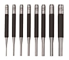 Drive Pin Punches, 4 in, 1/16 in tip, Steel
