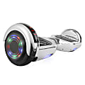 AOB Hoverboard With Bluetooth® Speakers, 7”H x 27”W x 7-5/16”D, Silver/Chrome
