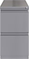 Hirsh® 20"D Vertical 2-Drawer Mobile Pedestal File Cabinet, Arctic Silver