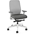 HON Nucleus Recharge Task Chair - Iron Ore Fabric Seat - Fog Back - Designer White Frame - Armrest - 1 Each 1 thumbnail image