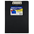 C-Line Clipboard Folders, 8-1/2" x 11", Blue/Red/Black, Pack Of 12 Folders